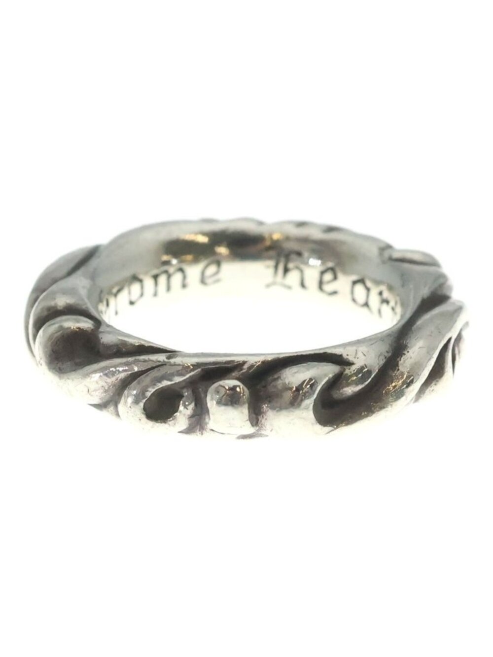 Chrome Hearts Scrl Band Scroll Ring Silver